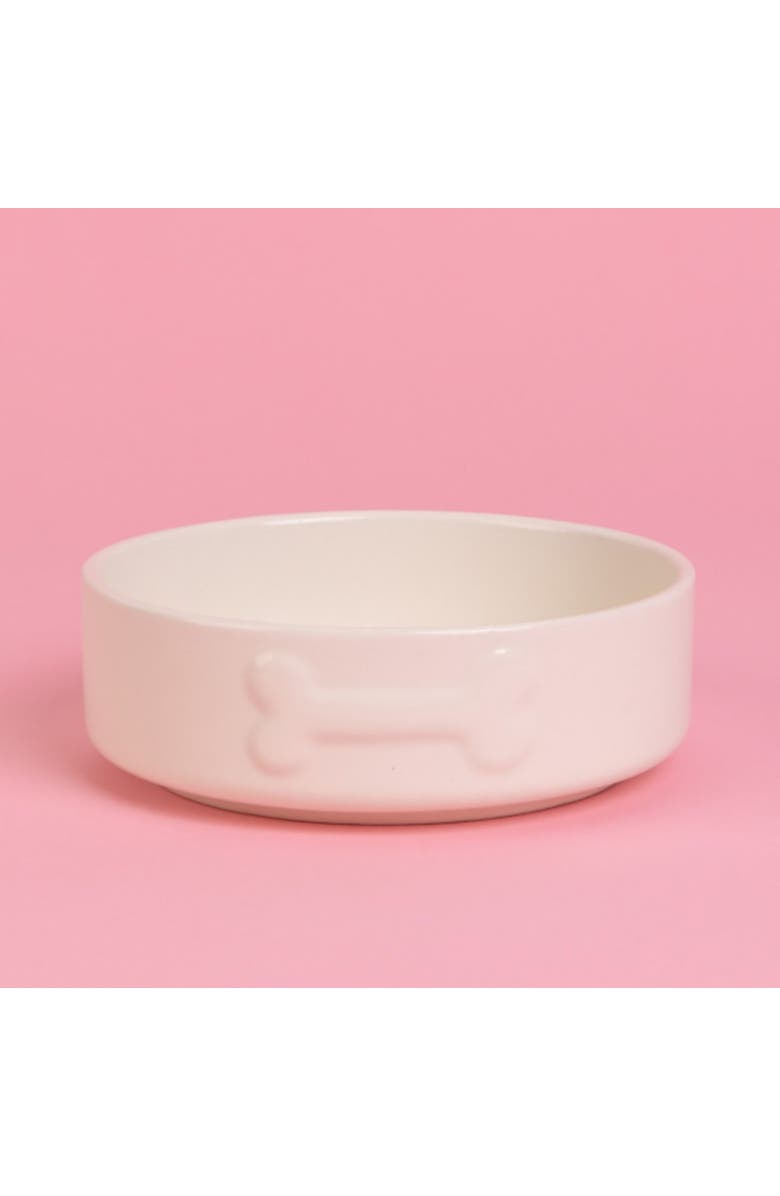 MASON CASH Embossed 8 Inch Bone Dog Food and Water Bowl, Alternate, color, Multicolored