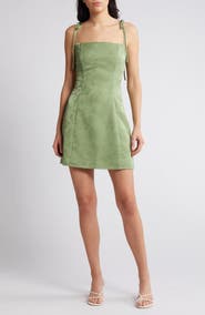 Lost + Wander Verte Floral Jacquard Minidress