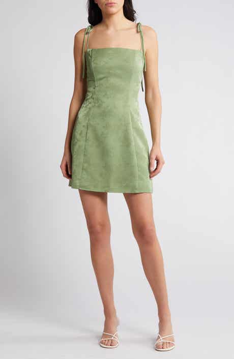 Lost + Wander Verte Floral Jacquard Minidress