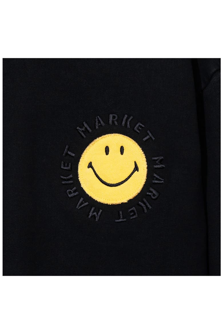 SMILEY® Vintage Wash Sweatshirt, Alternate, color, WASHED BLACK