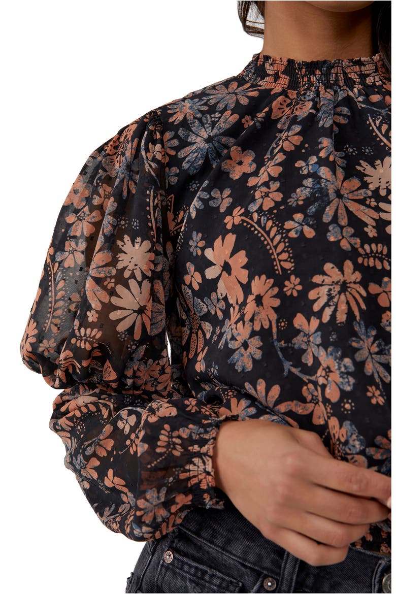 Clarissa Juliet Sleeve Blouse, Alternate, color, MIDNIGHT COMBO