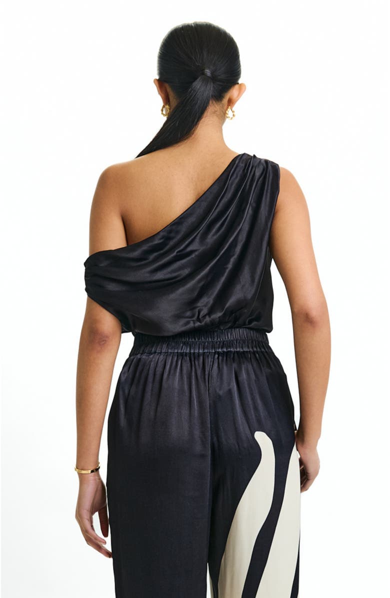 DIARRABLU Fsc<sup>®</sup> Viscose Alba One-Shoulder Top, Alternate, color, Solid Noir