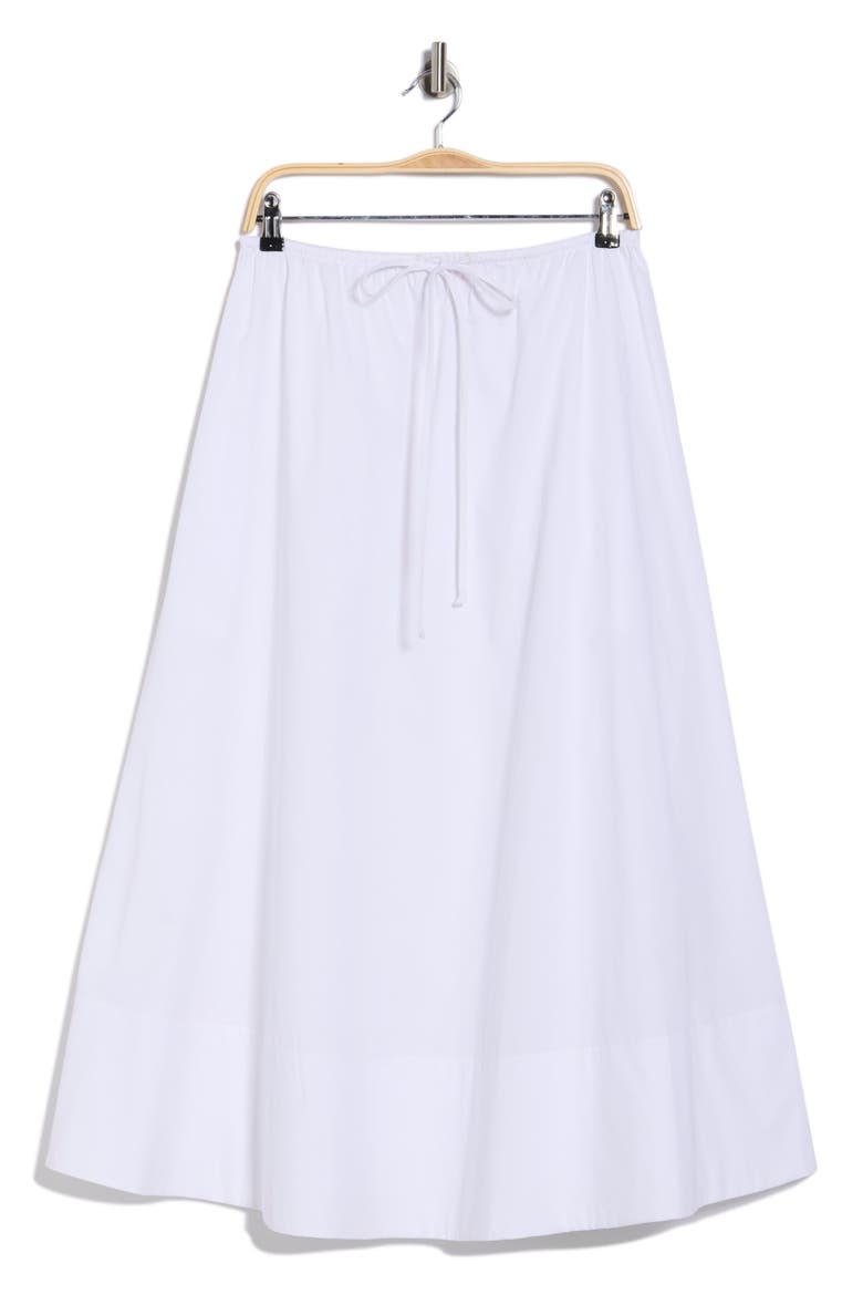 Cotton Poplin Maxi Skirt, Alternate, color, OFF WHITE