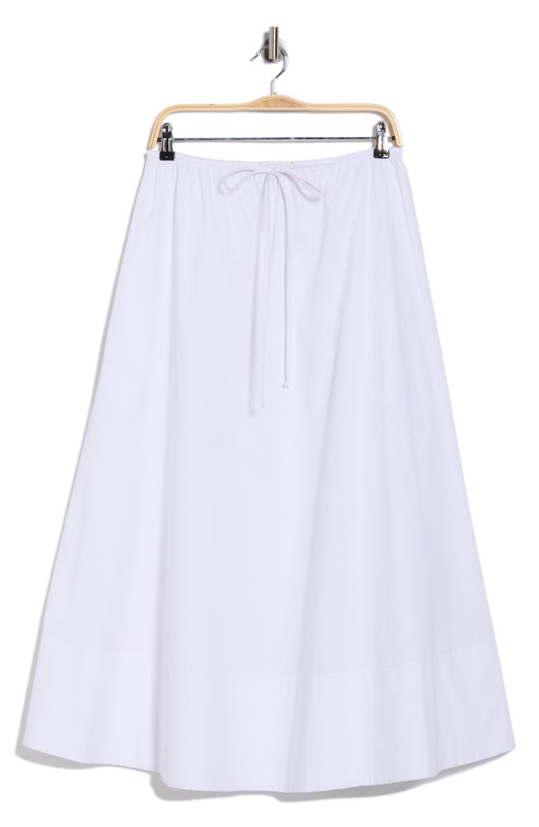Renee C Cotton Poplin Maxi Skirt, Alternate, color, Off White