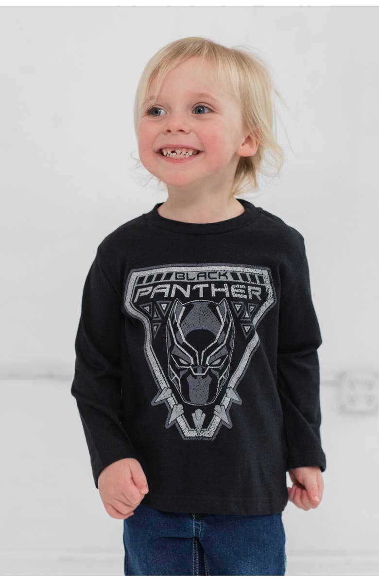 Marvel 2-Pack Long Sleeve T-Shirts, Alternate, color, Black Panther