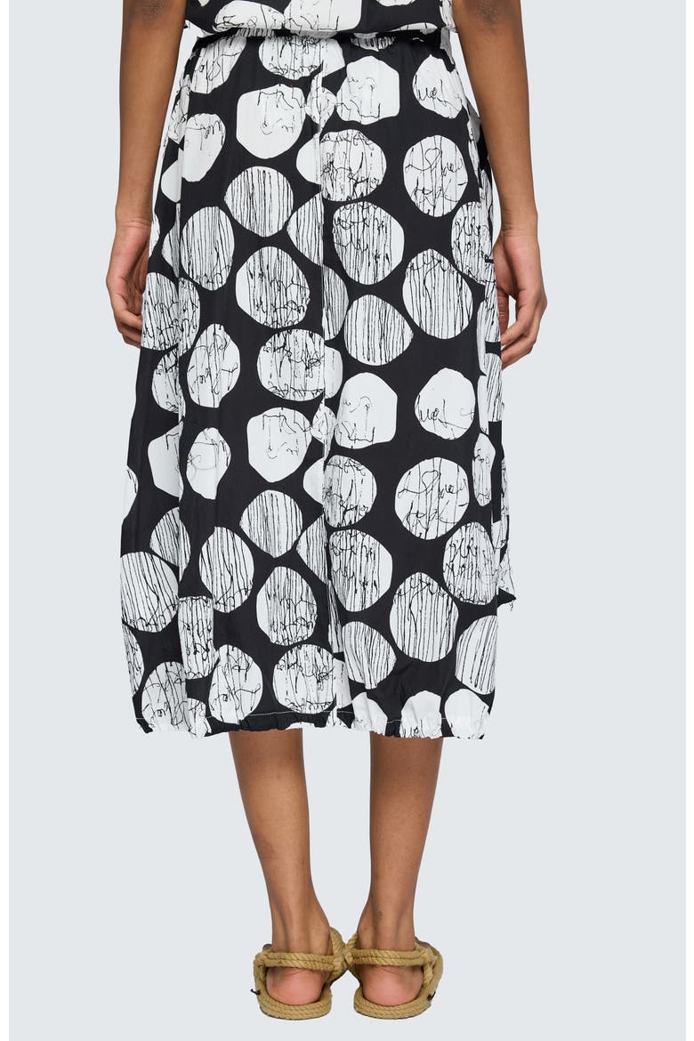 Alira Printed Poplin Balloon Skirt, Alternate, color, Black Print