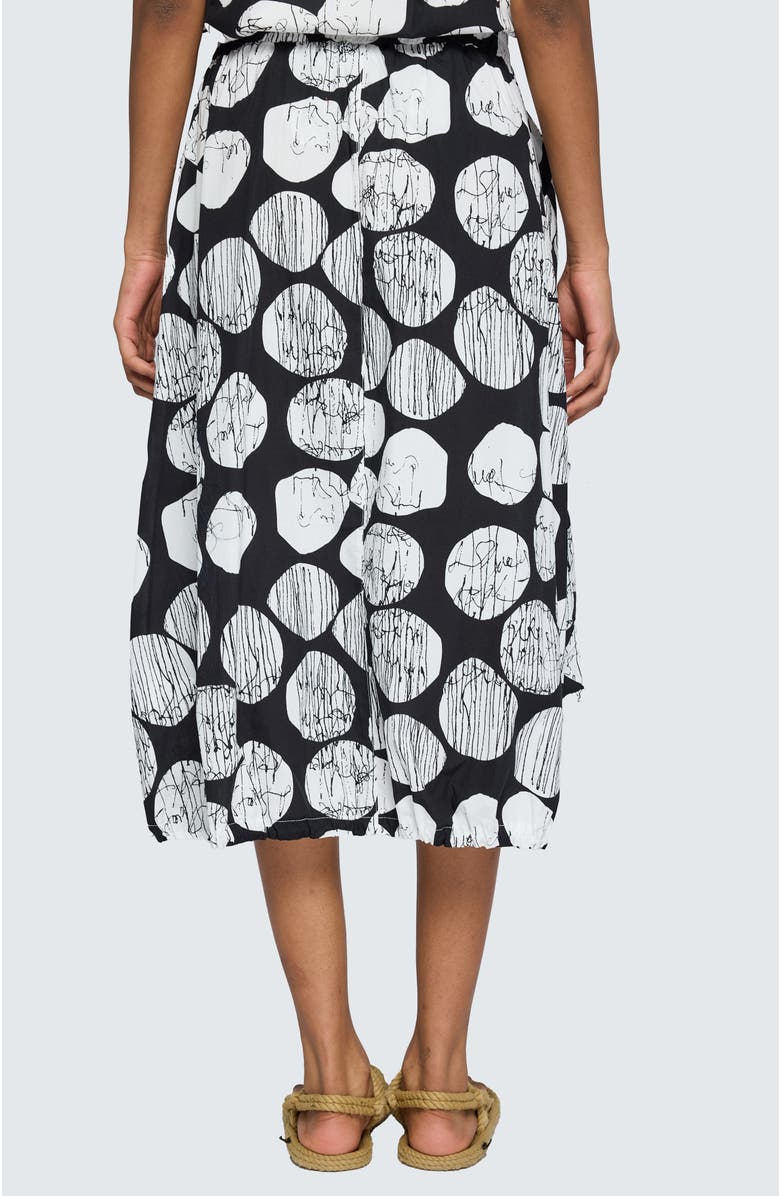 LUUKAA Alira Printed Poplin Balloon Skirt, Alternate, color, Black Print