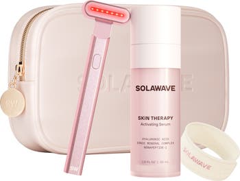 SolaWave 4-in-1 Facial Wand Anti-Aging Red deals Light Therapy for Face and Neck Rose