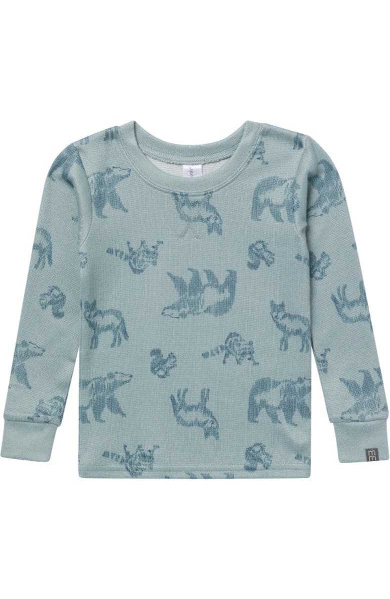 Modern Moments<sup
™</sup
 by Gerber Hacci Sung Fit Footless Pajama Set, Alternate, color, Blue Animals