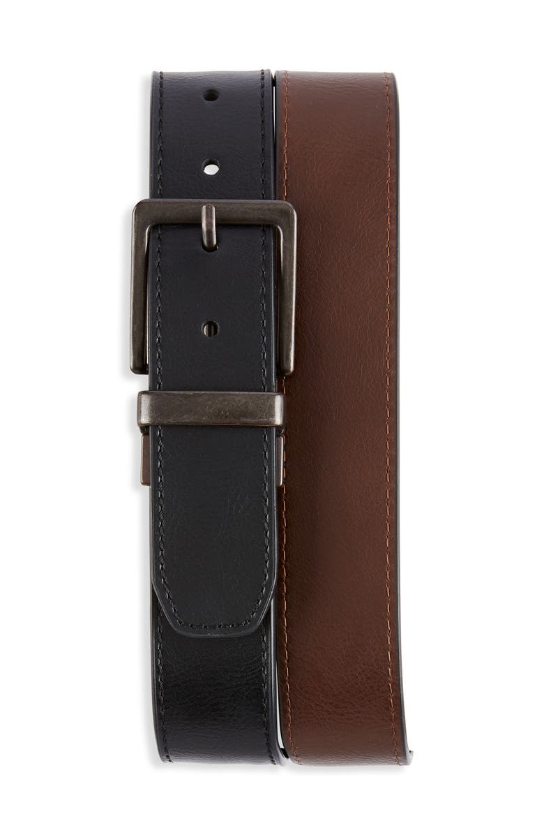Levi's Logo Reversible Casual Belt, Main, color, Black/Brown