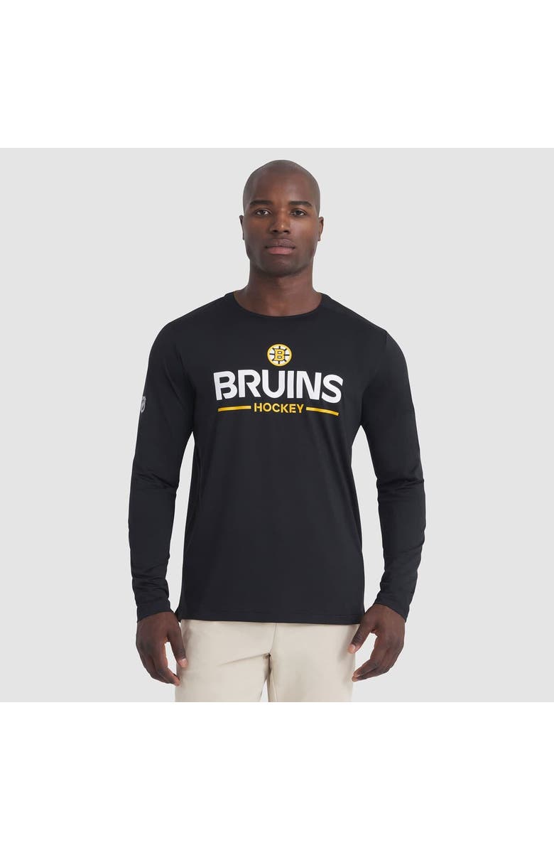 FANATICS Men
s Fanatics Black Boston Bruins Authentic Pro Rink Tech Long Sleeve T-Shirt, Main, color, Black