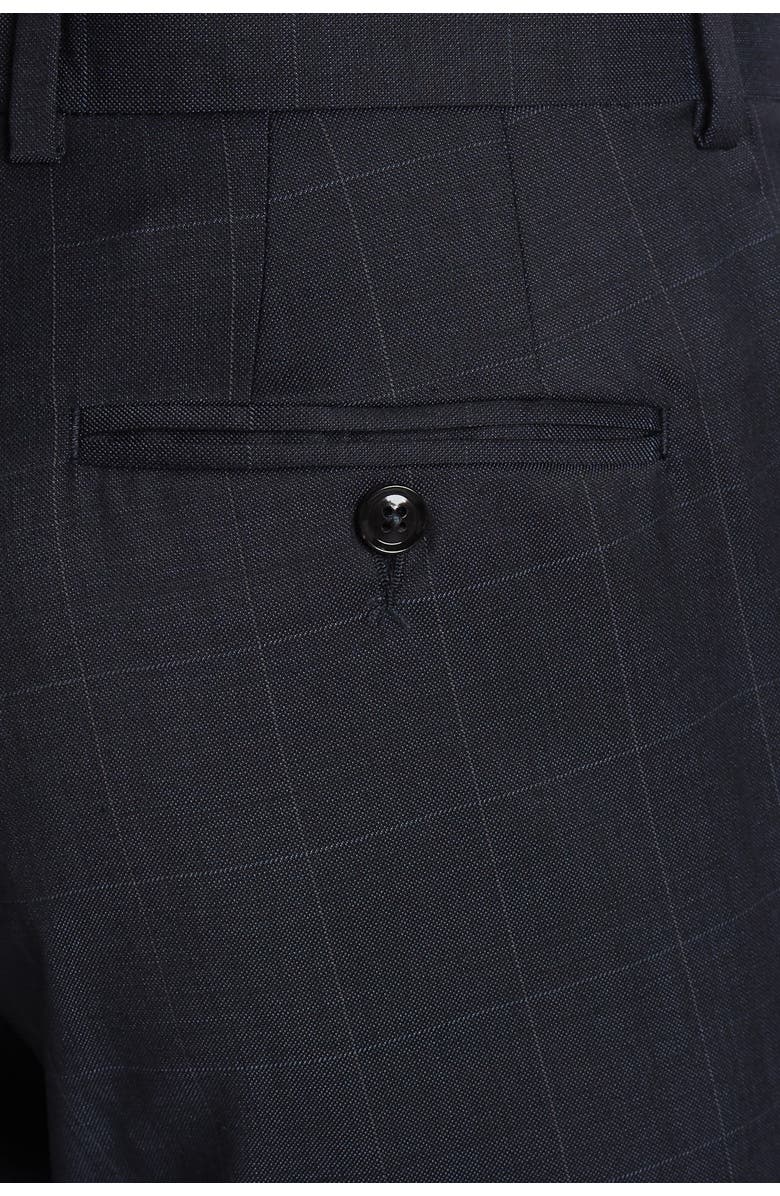 Ted Baker London Jay Blue Plaid Two Button Notch Lapel Trim Fit Suit, Alternate, color,