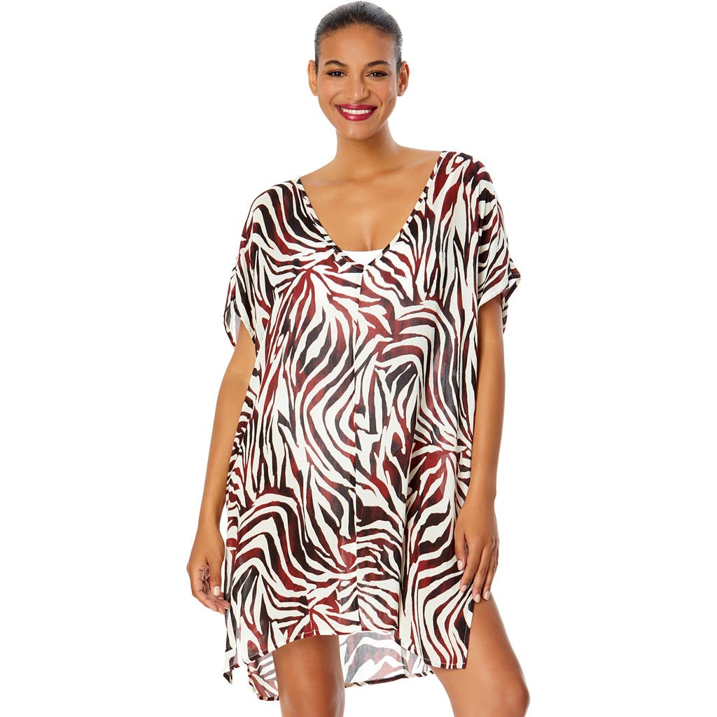 Anne Cole Tiger Dance Easy Tunic Swimsuit Cover Up In Tiger Dance