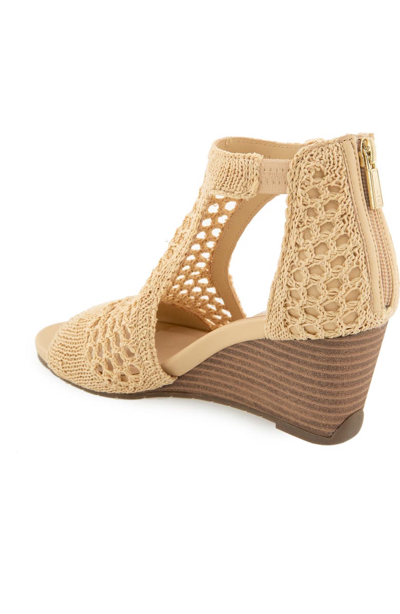 Reaction Kenneth Cole Gracie Wedge Sandal, Alternate, color, Natural Raffia