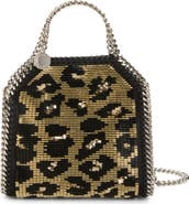 Stella McCartney Tiny Falabella Beaded Leopard Spot Evening Bag