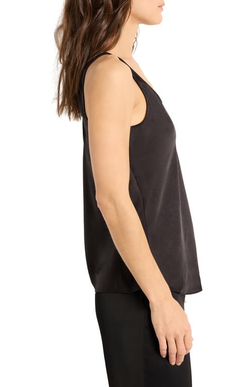 Nic + Zoe Day Gloss Woven Scoop Tank In Black Onyx In Black Onyx