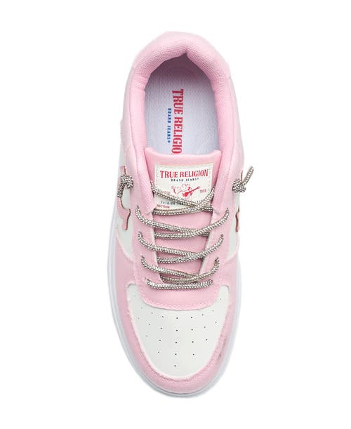 True Religion Ladies Allison Logo Sneaker In Pink