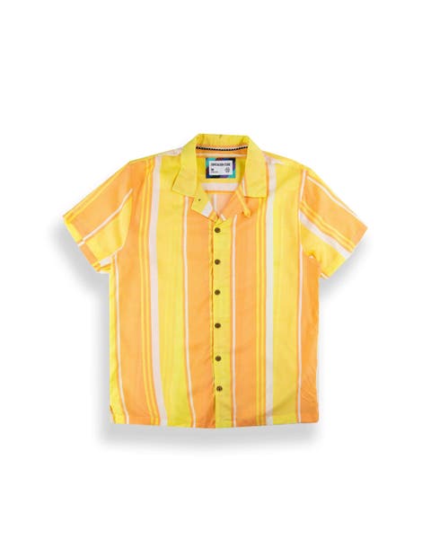 Silvio Button Up - Yellow/Navy Stripe