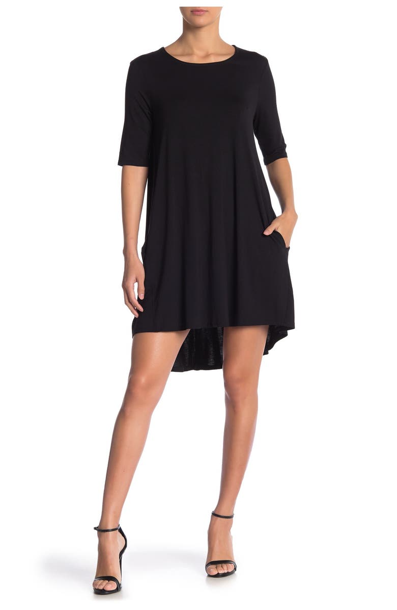 PHILOSOPHY BY RPUBLIC CLOTHING Elbow Sleeve Knit Swing Dress, Main, color, 