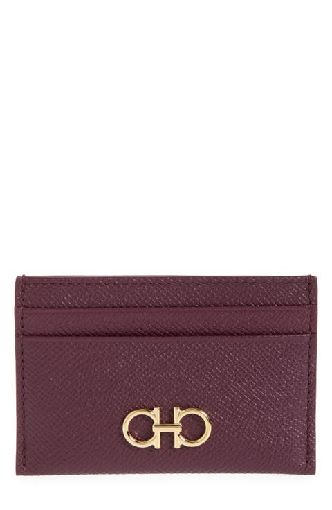 Double Gancio Leather Card Holder
