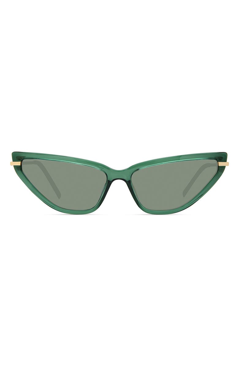 Eco Seiland 57mm Cat Eye Sunglasses, Main, color, Green