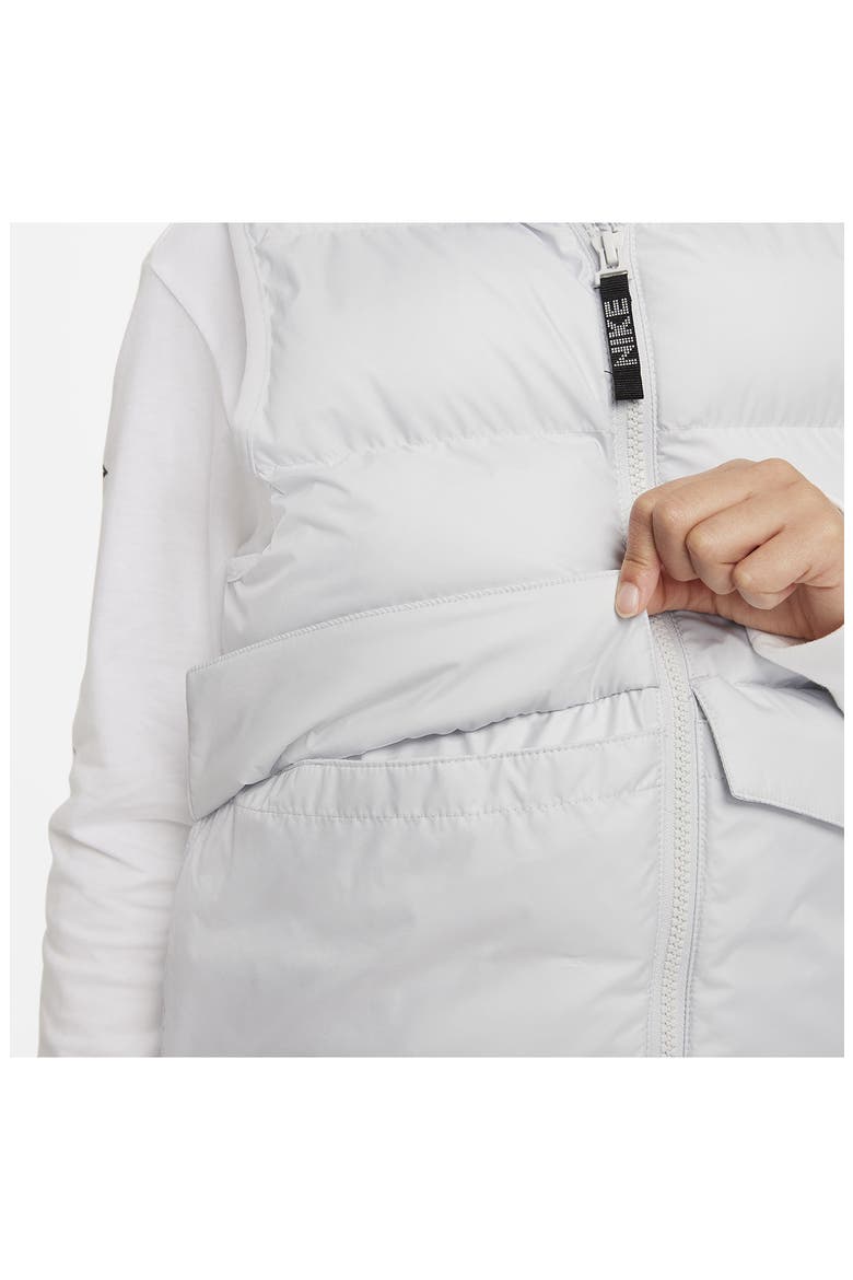 Kids' Sportswear Puffer Vest, Alternate, color, PHOTON DUST/ WHITE