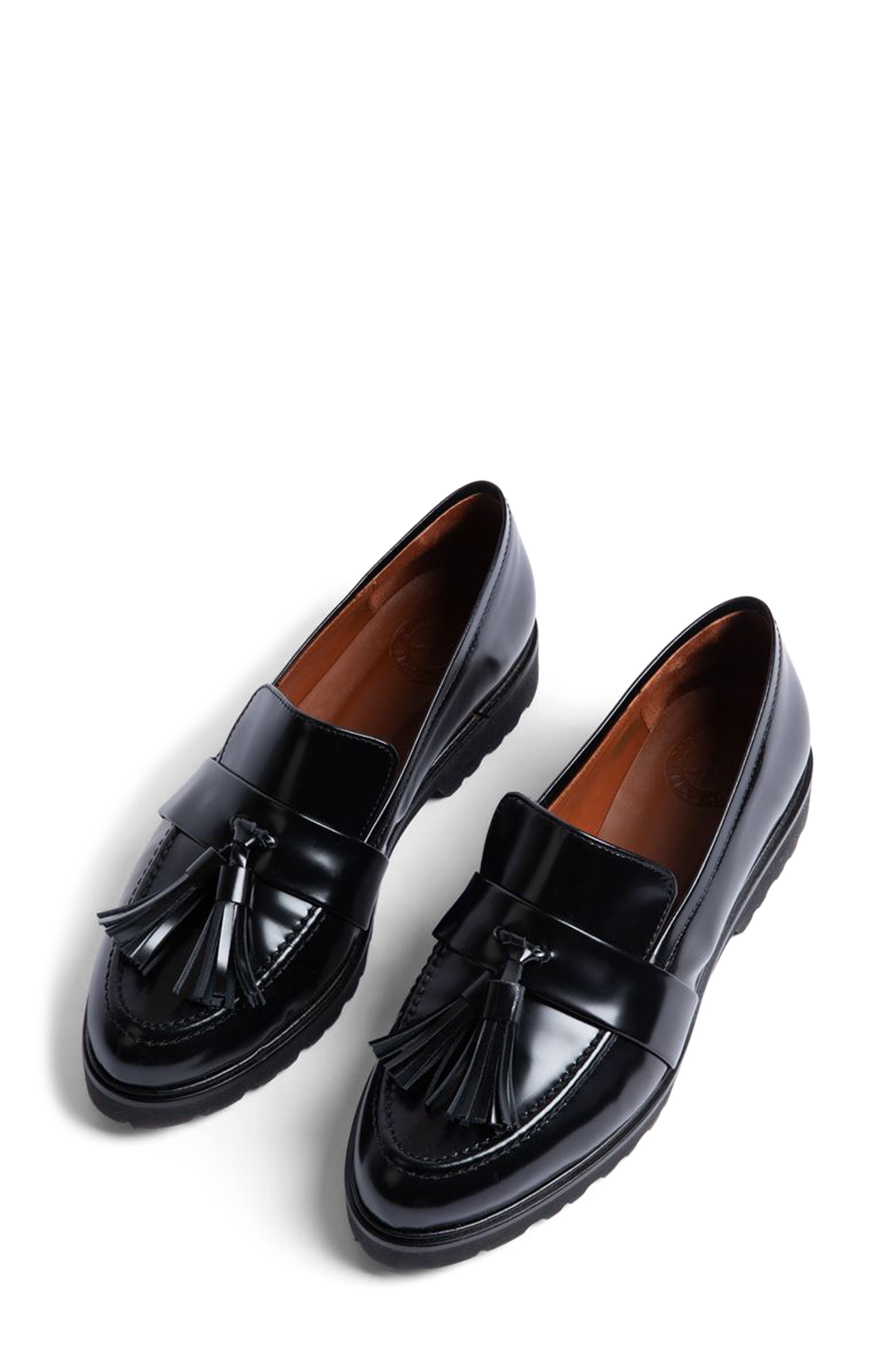 Penelope Chilvers Irvine Tassel Loafer, Alternate, color, Black