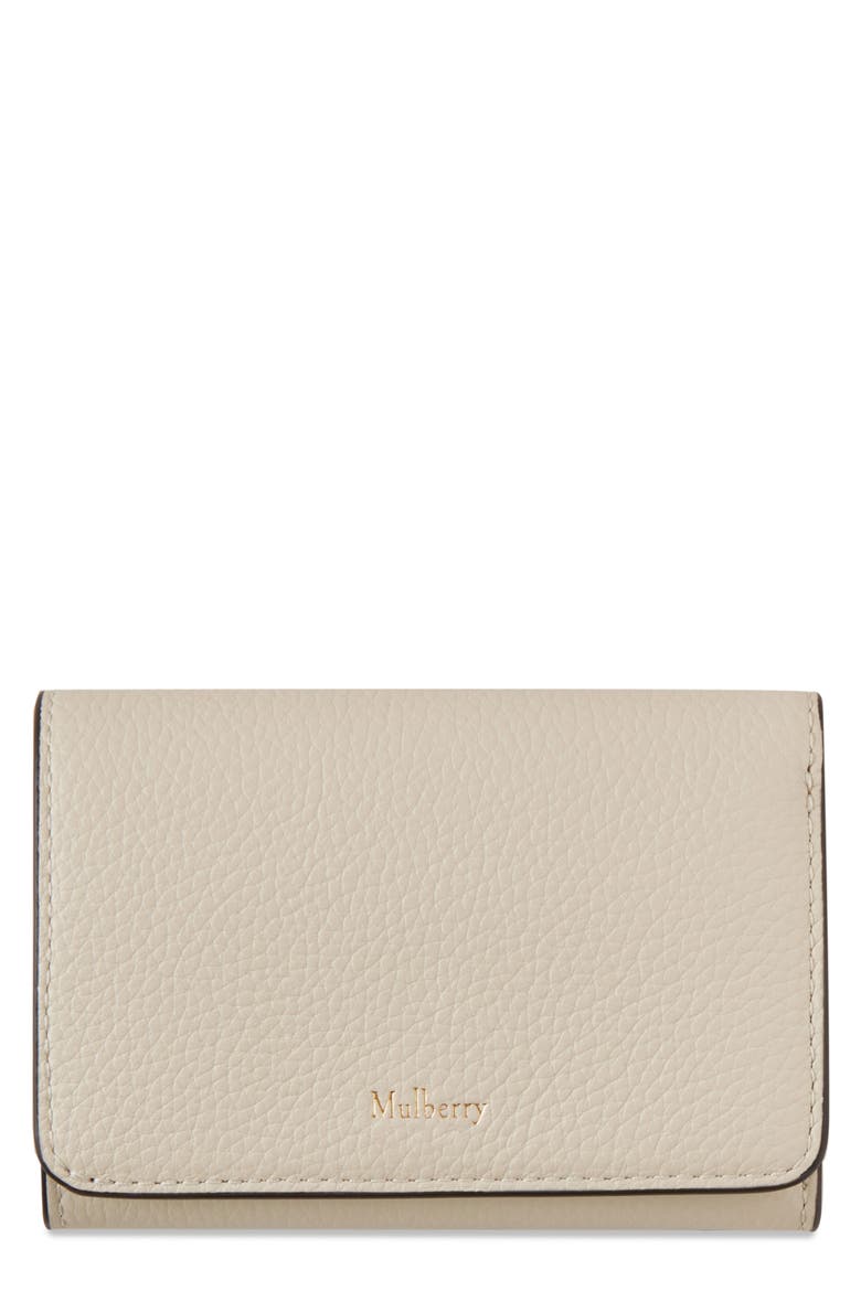 Continental Leather Trifold Wallet, Main, color, CHALK