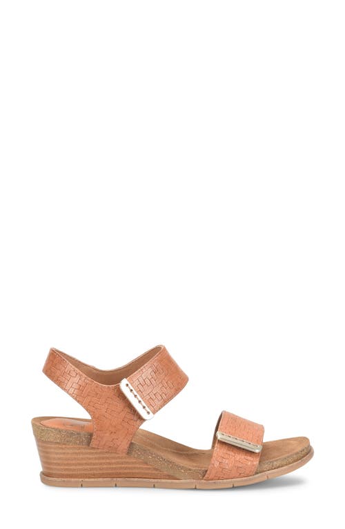 Söfft Verdi Ii Slingback Wedge Sandal In Luggage Woven
