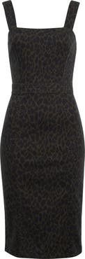 Ramy Brook Tamera Cotton Blend Denim Sheath Dress