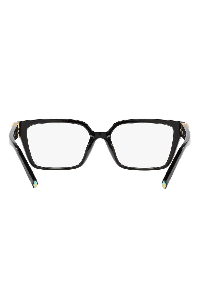 Tiffany & Co. 55mm Rectangular Optical Glasses, Alternate, color, Black