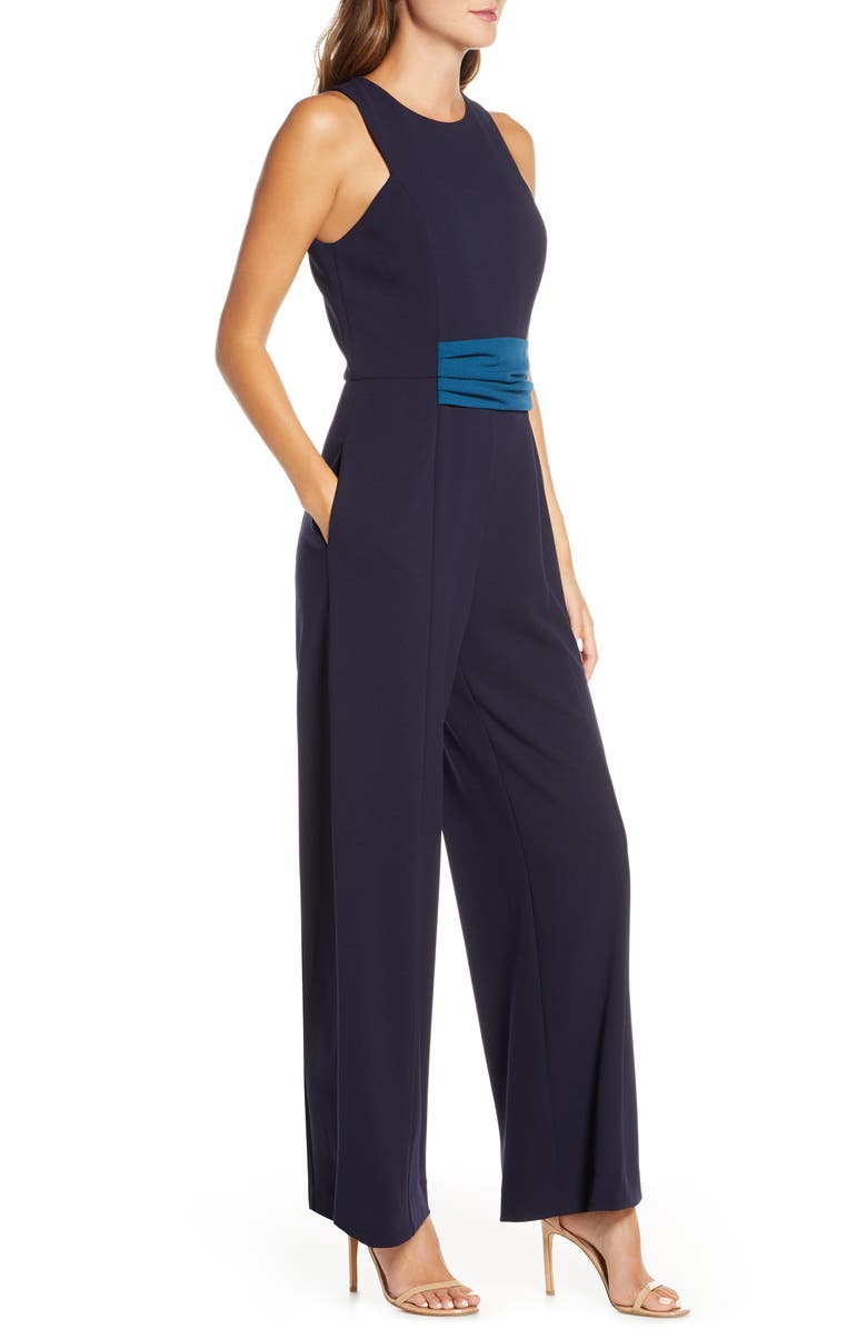 Mark + James by Badgley Mischka Colorblock Waist Jumpsuit, Alternate, color,