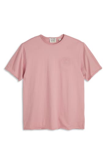 Scotch & Soda Roll Neck Cotton T-shirt In Pink