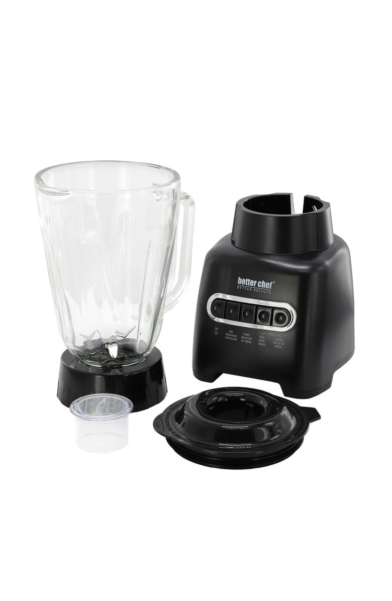 Better Chef 6 Cup 500-Watt Glass Jar 12 Preset Function Blender in Black, Alternate, color, Black