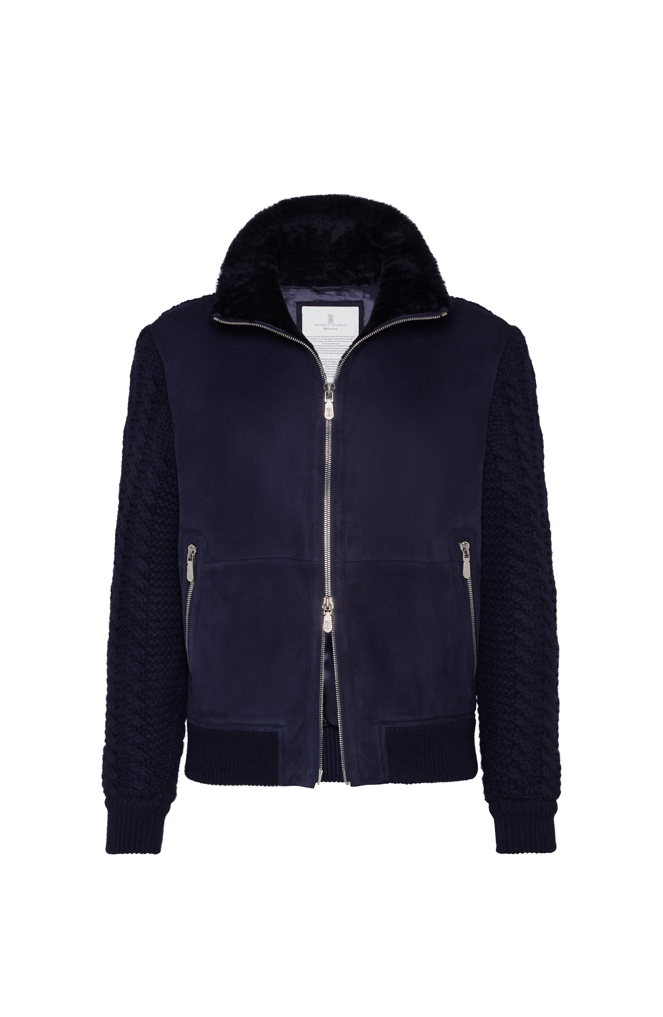 Shearling bomber jacket