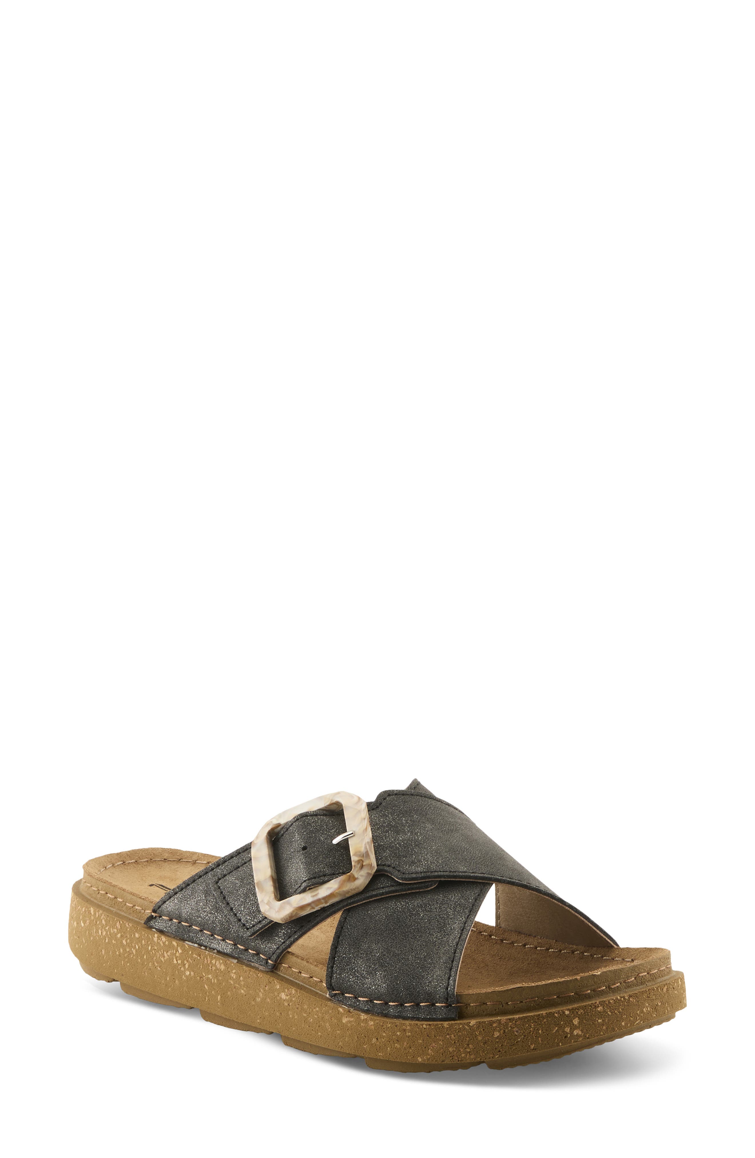 Flexus by Spring Step Aspa Slide Sandal, Main, color, Black