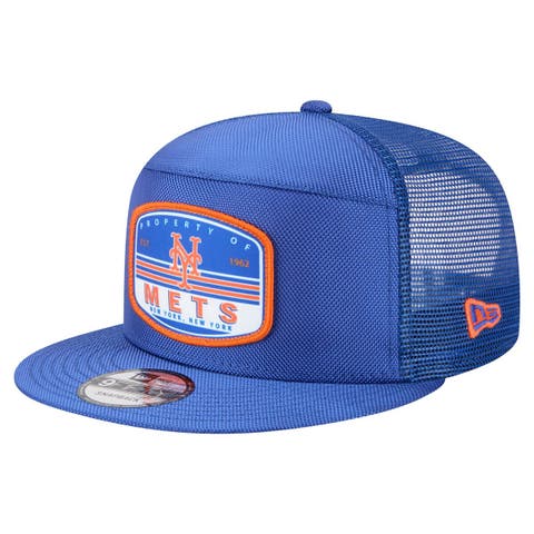 Men's New Era  Royal New York Mets Split Panel 9FIFTY Trucker Snapback