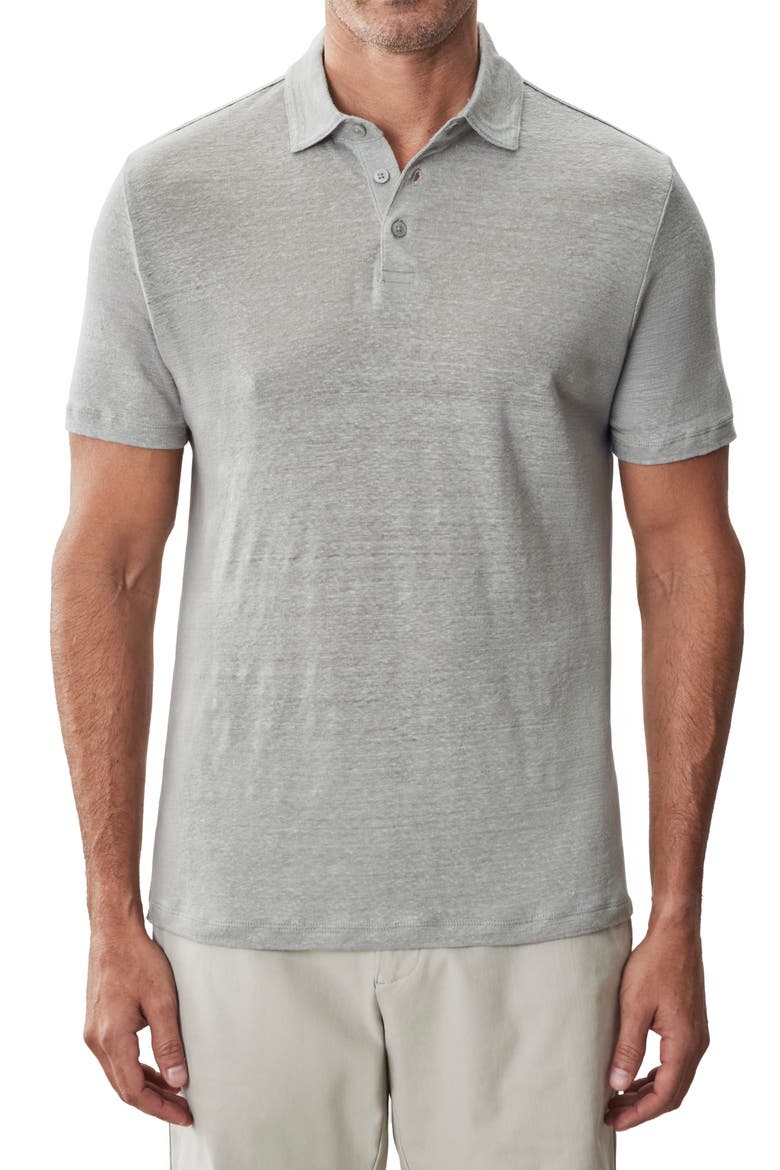 Boyce Linen Polo, Main, color, PASTEL OLIVE