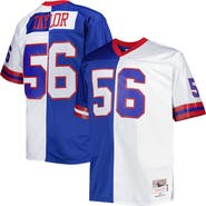 Mitchell & Ness Men's Mitchell & Ness Lawrence Taylor Royal/White New York Giants Big & Tall Split Legacy Retired Player Replica Jersey