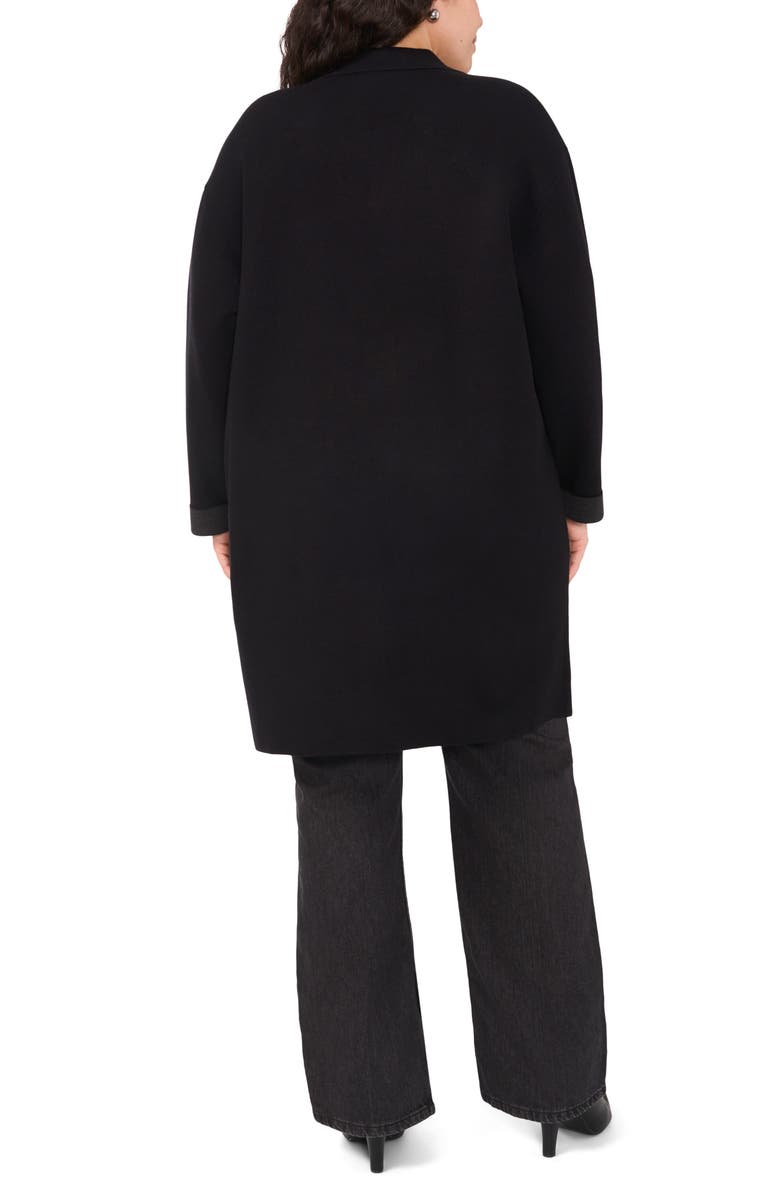 Halogen<sup>®</sup> Lapel Long Cardigan, Alternate, color, Rich Black