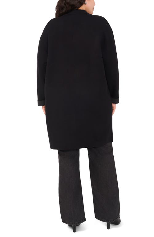 Halogenr Halogen(r) Lapel Long Cardigan In Rich Black
