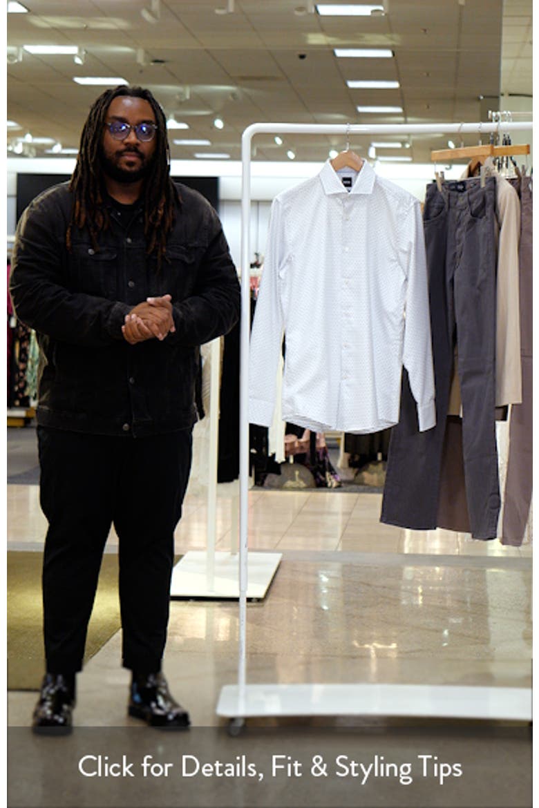 Hank Slim Fit Neat Cotton Dobby Dress Shirt video