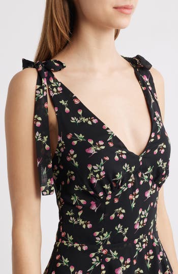 Arya Tiered Floral Chiffon Maxi Dress