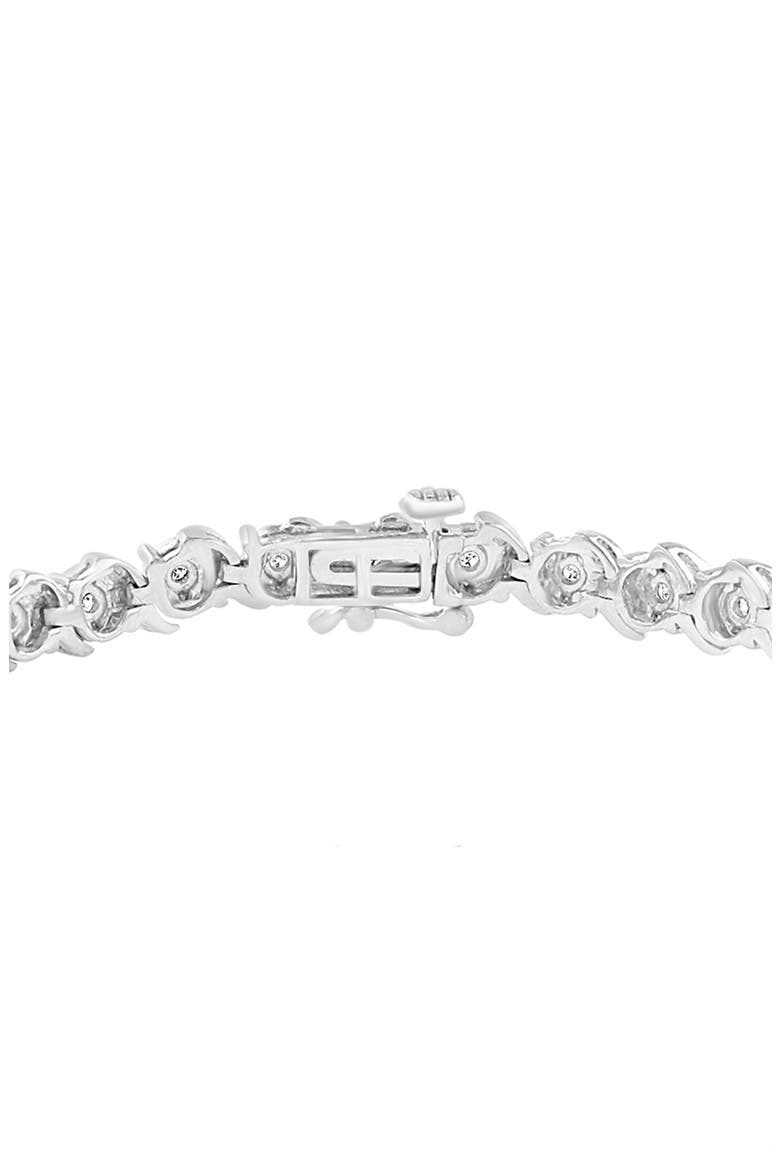 Sterling Silver Diamond Station Bracelet, Alternate, color, SILVER