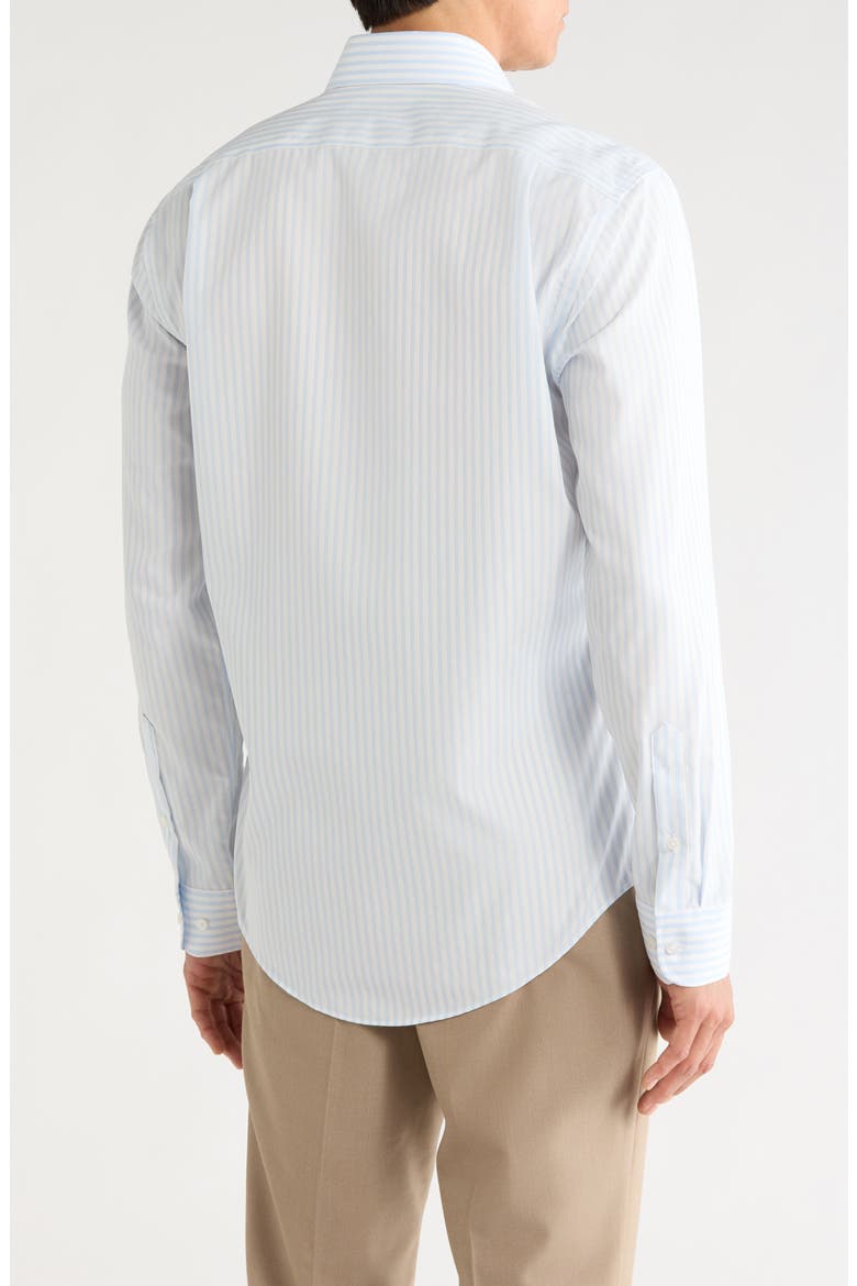 Premium Trim Fit Dress Shirt, Alternate, color, BLUE ADIGE STRIPE