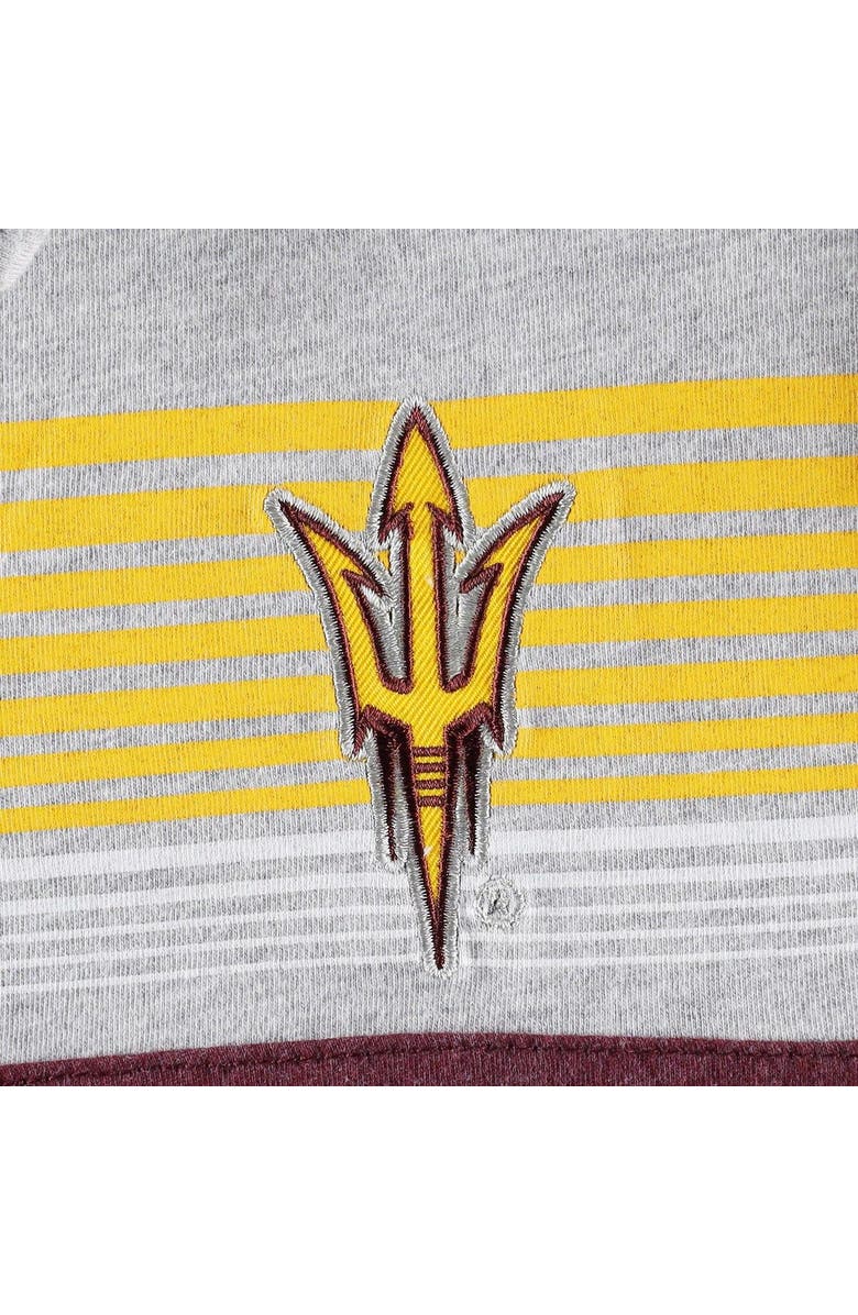 COLOSSEUM Men's Colosseum Maroon/Heather Gray Arizona State Sun Devils Caddie Lightweight Polo, Alternate, color, 