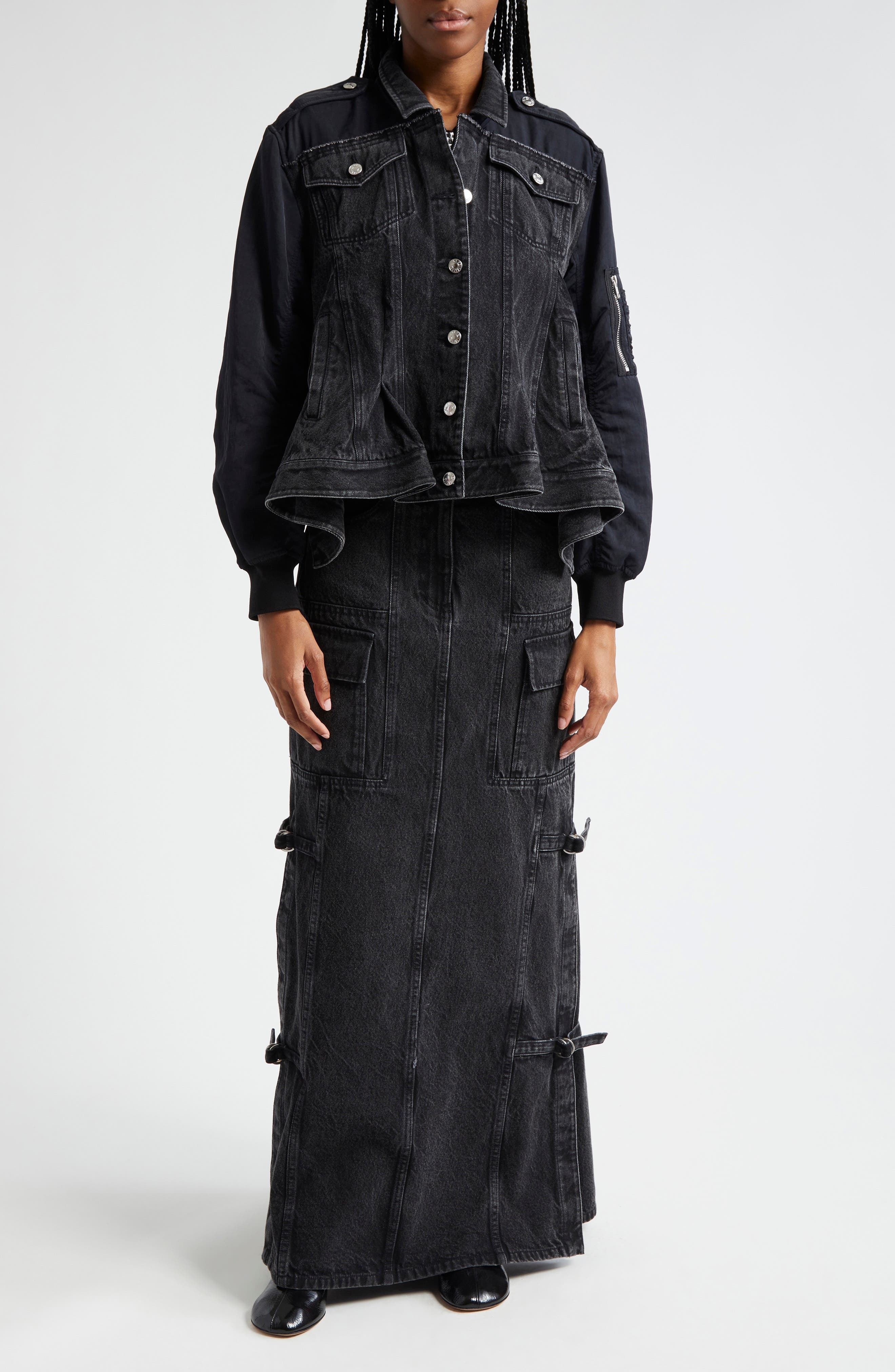 Hybrid Denim Flight Jacket - image 2