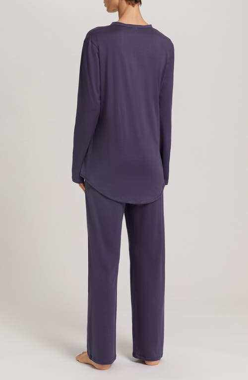 Hanro Cotton Deluxe Pajamas In Blue