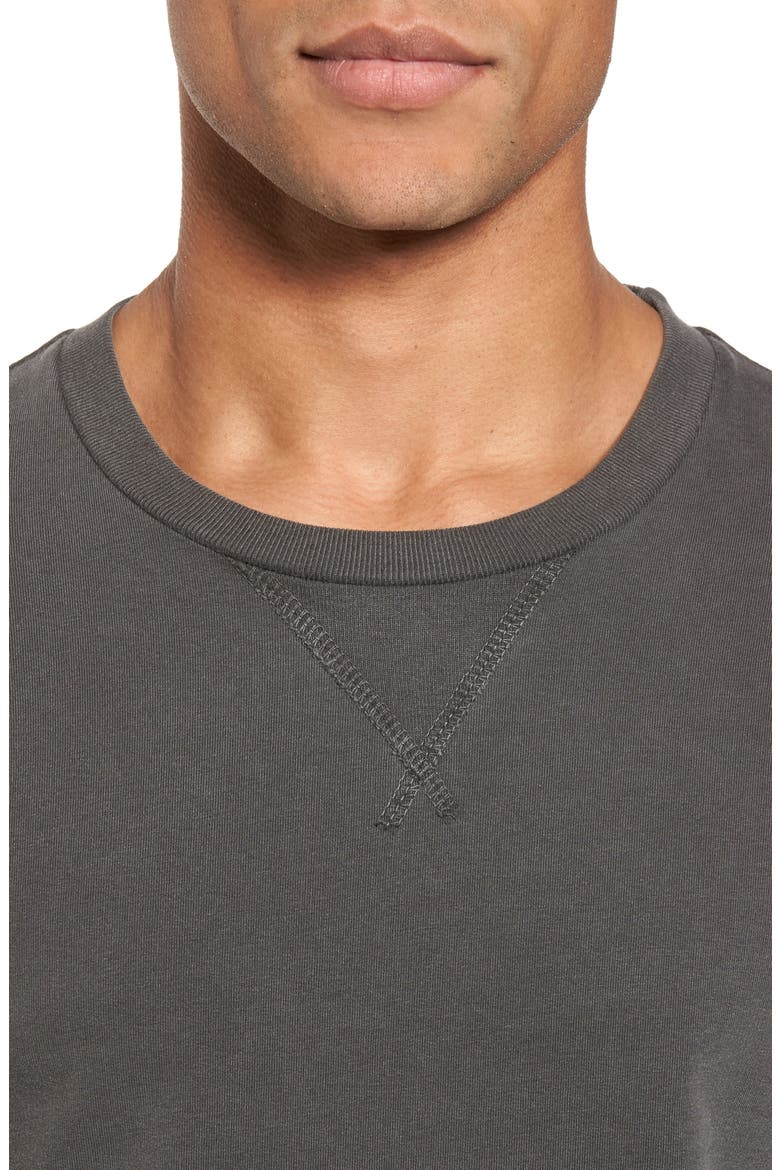Slim Fit Crewneck Sweatshirt, Alternate, color, FADED BLACK