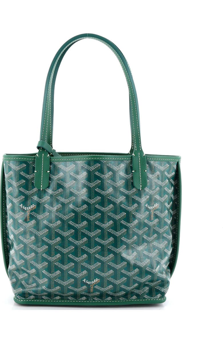 Pre-Owned Goyard Anjou Reversible Tote Coated Canvas Mini, Alternate, color, Green